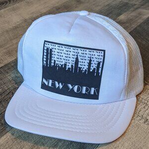 New York Trucker Hat White Snapback